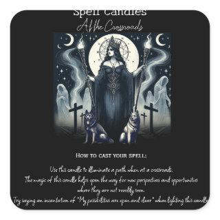 Hekate Goddess Crossroads Spell Intentions Magic Square Sticker