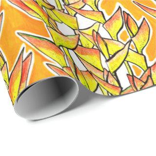 Heliconia Tropical Botanical Bold Floral Pattern