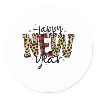 Hello 2022 Happy New Year 2022 Classic Round Sticker