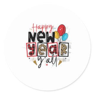 Hello 2022 Happy New Year All Classic Round Sticker
