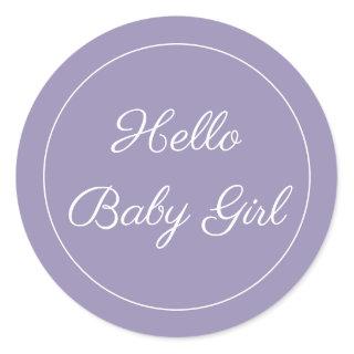 Hello Baby Girl New Baby Sticker