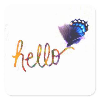 hello butterfly sticker
