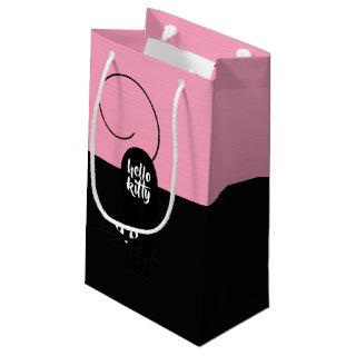 Hello Kitty, Two Tone Pink and Black Small Gift Bag