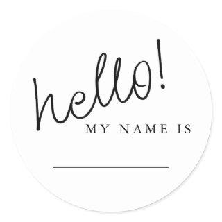 Hello My Name Is Casual Script Name Tag