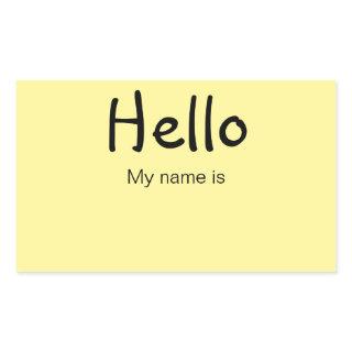 Hello, My Name Is Rectangular Sticker