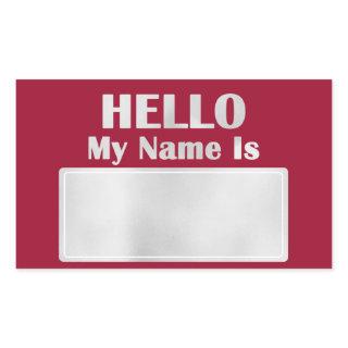 Hello My Name Is Tag Meeting Class Meeting Red Gra