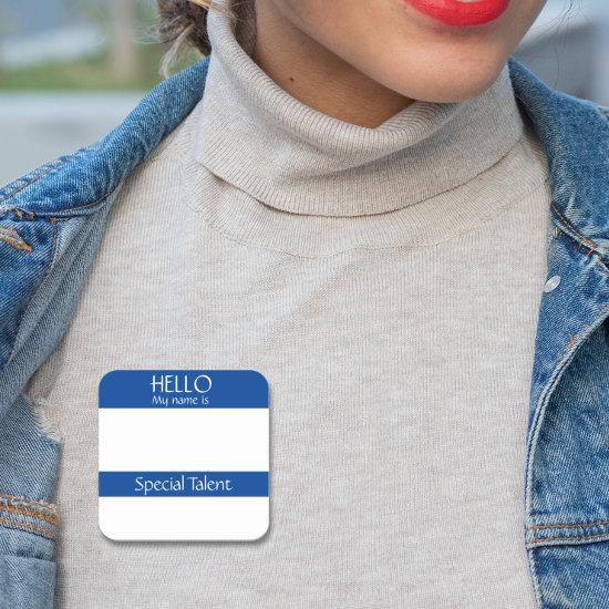 Hello Name Tag Sticker Badge Funny Party