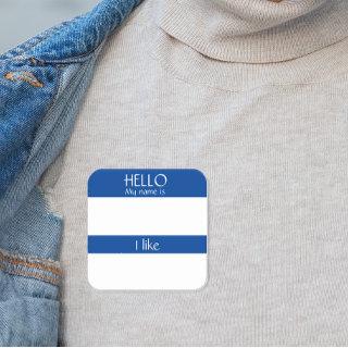 Hello Name Tag Sticker Badge Funny Party humor