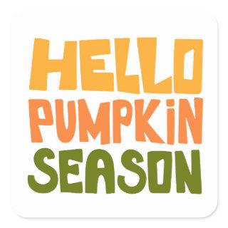 Hello Pumpkin Season 2 Square Sticker