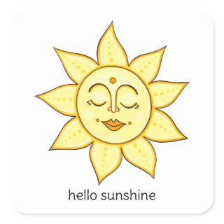 Hello Sunshine Square Sticker