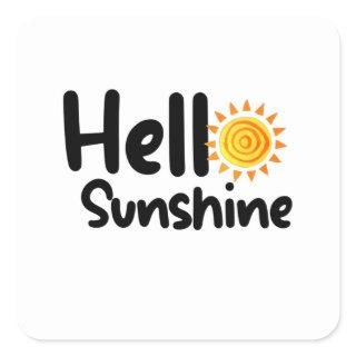 Hello Sunshine Square Sticker