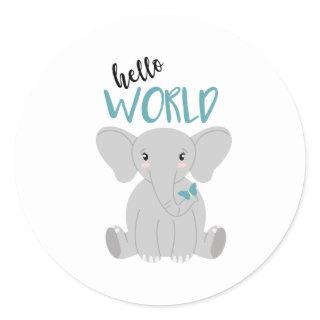 Hello World Classic Round Sticker