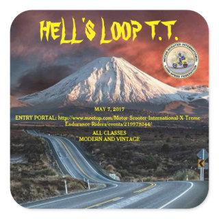 HELL'S LOOP T.T. 2017 SQUARE STICKER