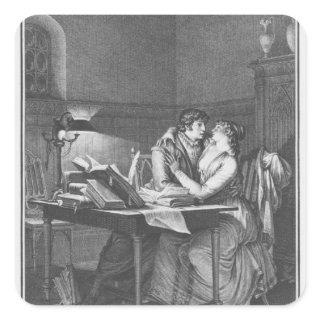 Heloise and Abelard in their study Square Sticker