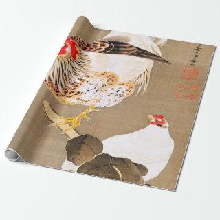Hen and Rooster with Grapevine by Ito Jakuchu