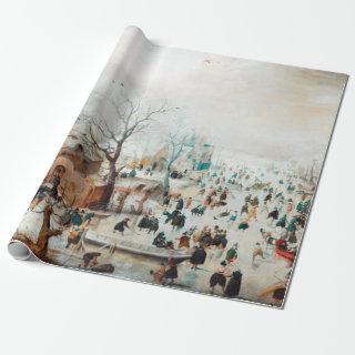 Hendrick Avercamp Winter Landscape with Ice Skater