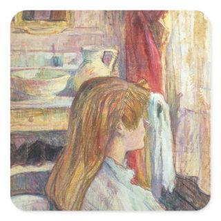 Henri de Toulouse-Lautrec | Woman at the Window, 1 Square Sticker