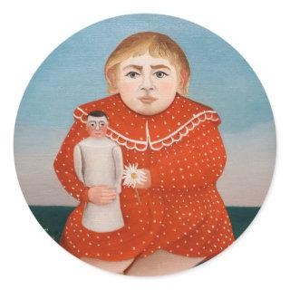 Henri Rousseau - Child with a Doll Classic Round Sticker