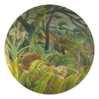 Henri Rousseau - Surprised! Classic Round Sticker