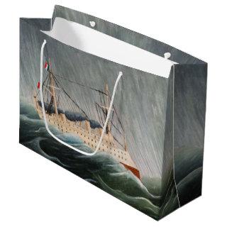 Henri Rousseau - The Ship in the Tempest Large Gift Bag