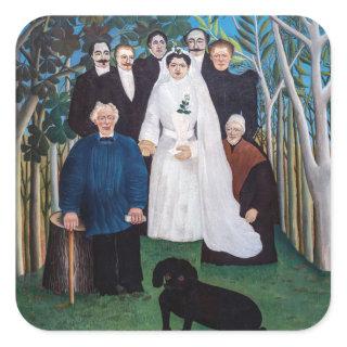 Henri Rousseau - The Wedding Party Square Sticker