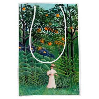 Henri Rousseau - Woman Walking in an Exotic Forest Medium Gift Bag