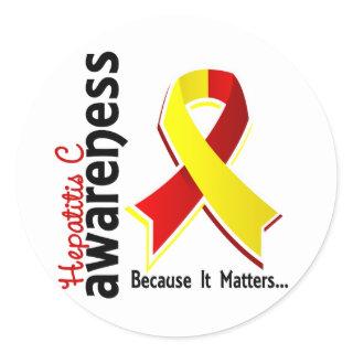Hepatitis C Awareness 5 Classic Round Sticker