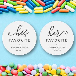 "Her Favorite" Wedding Favor Sticker