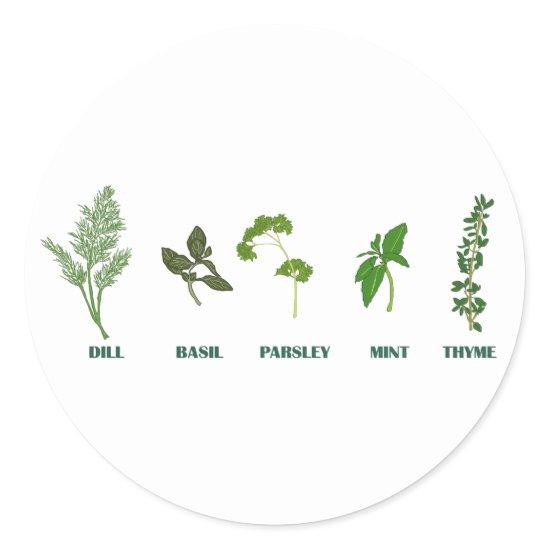 Herb Collection Classic Round Sticker