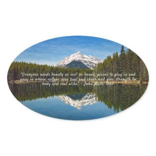 Herbert Lake, Banff NP, Canada Oval Sticker