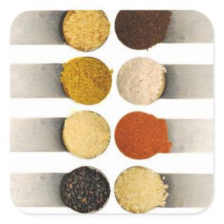 Herbs Spices & Powdered Ingredients Square Sticker