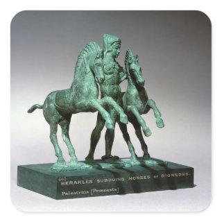 Hercules subduing the horses of Diomedes, Square Sticker
