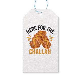 Here For the Challah Funny Jewish Hanukkah Bread Gift Tags