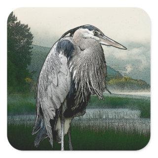 Heron Lake Square Sticker