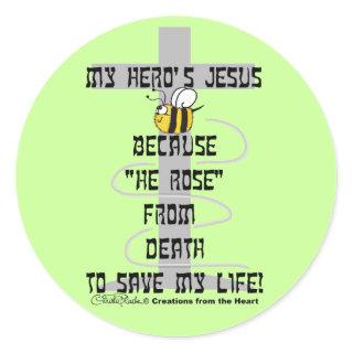 Hero's Jesus Classic Round Sticker
