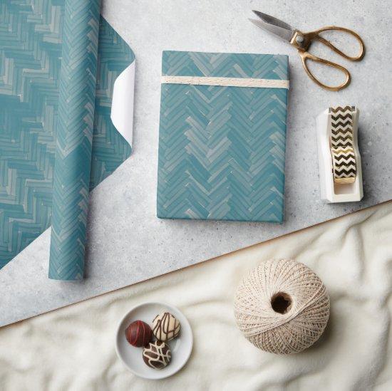 Herringbone Chevron Pattern Turquoise