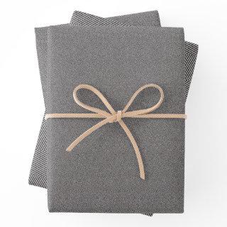 Herringbone tweed classic black white Christmas  Sheets