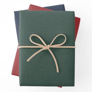 Herringbone tweed classic red green blue Christmas  Sheets