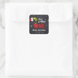 He's a Mean One | The Grinch Birthday Square Sticker