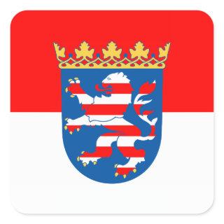 Hessen flag square sticker