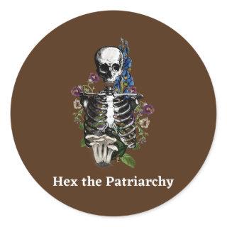 Hex The Patriarchy Feminism Goth and Punk Classic Round Sticker