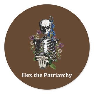 Hex The Patriarchy Feminism Goth and Punk Classic Round Sticker