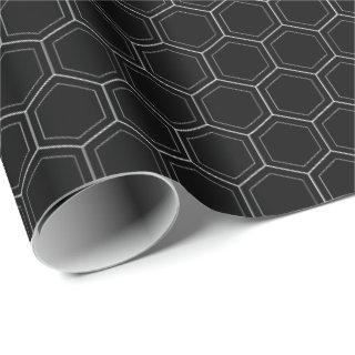 Hexagonal japanese traditional white line pattern