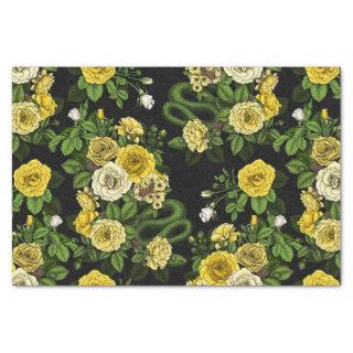 Hidden in the roses,yellow and green tissue paper