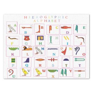 Hieroglyphic Alphabet Tissue Paper