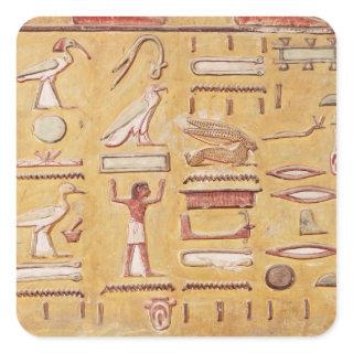 Hieroglyphics, from the Tomb of Seti I Square Sticker