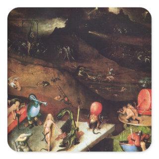 Hieronymus Bosch painting art Square Sticker
