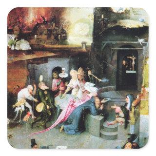 Hieronymus Bosch painting art Square Sticker