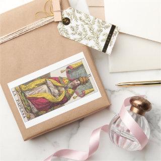 High Priestess Vintage Tarot Rectangular Sticker