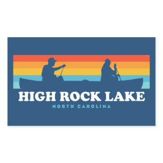 High Rock Lake North Carolina Canoe Rectangular Sticker